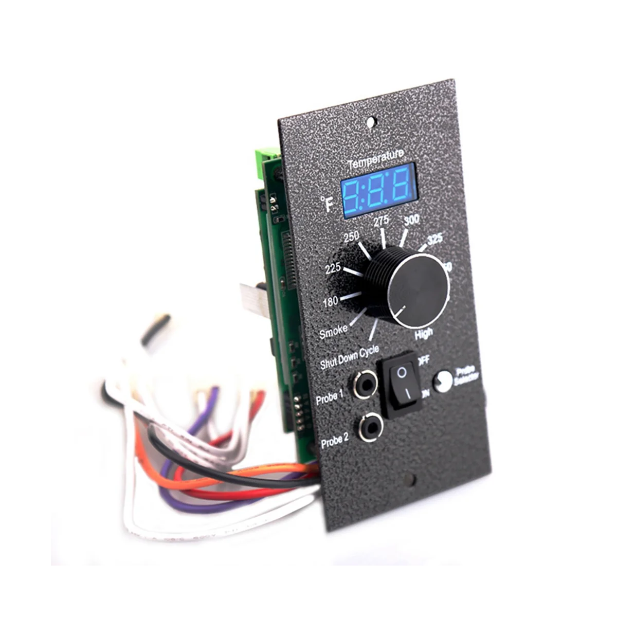 

Thermostat Digital Control LED Board with Meat Probe Holes Smoke Control TR-039-F for TRAEGER Wood Pellet Grill US Plug