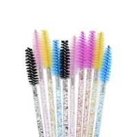 100pcs disposable crystal eyelash brush mascara wands applicator diamond eye lash brushes eyelash extension women makeup tools