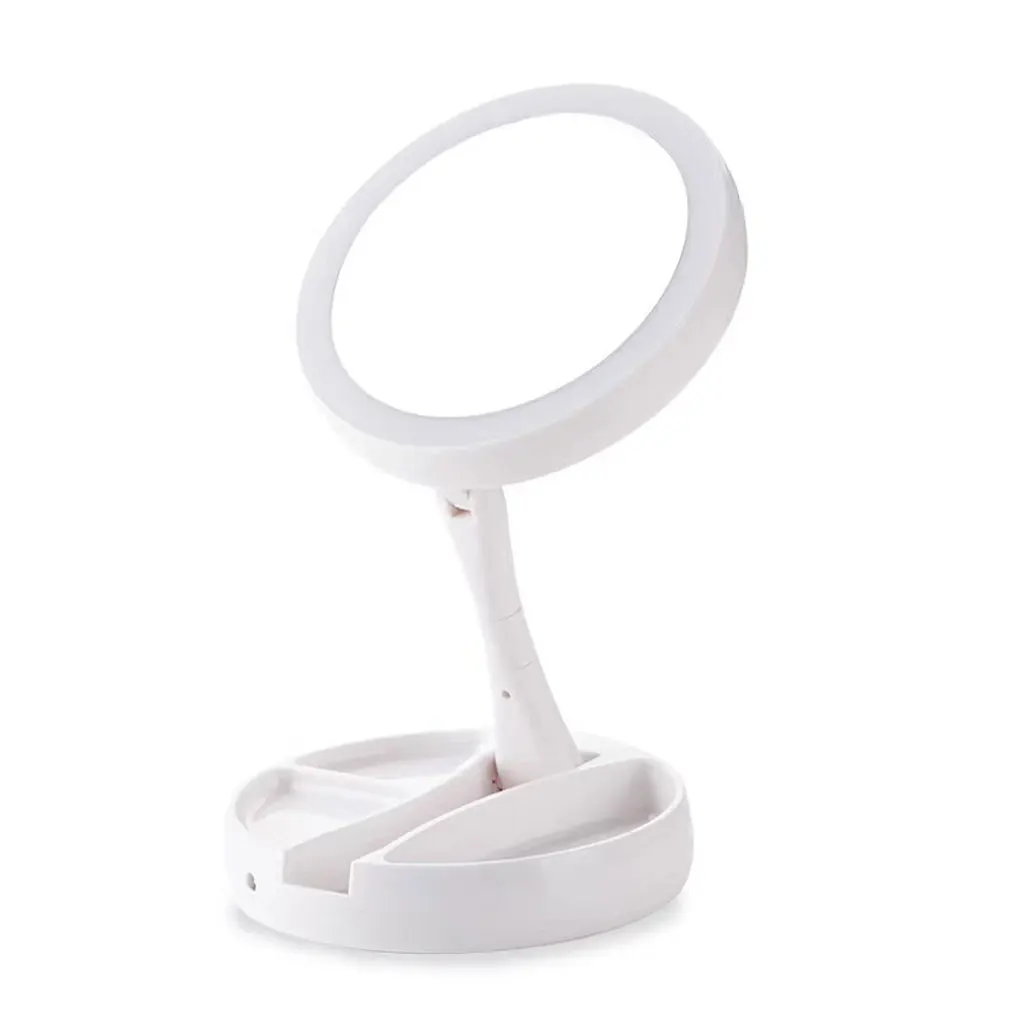 

Led увеличительное зеркало макияж с светильник рабочего стола 270 ° вращения зеркала