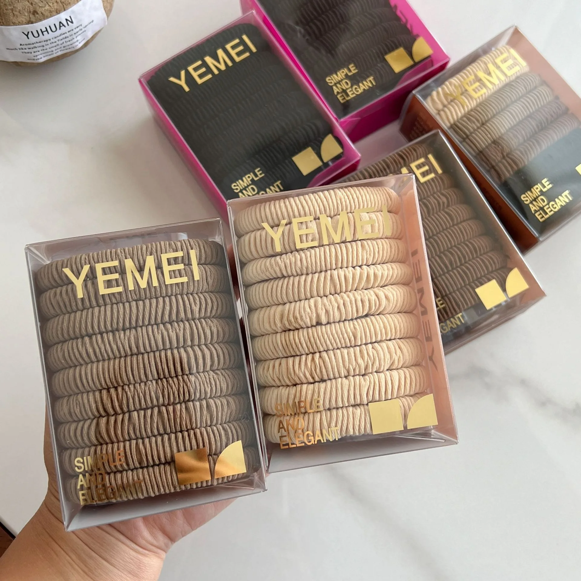 Базовые резинки для волос женщин и девочек простые Однотонные эластичные