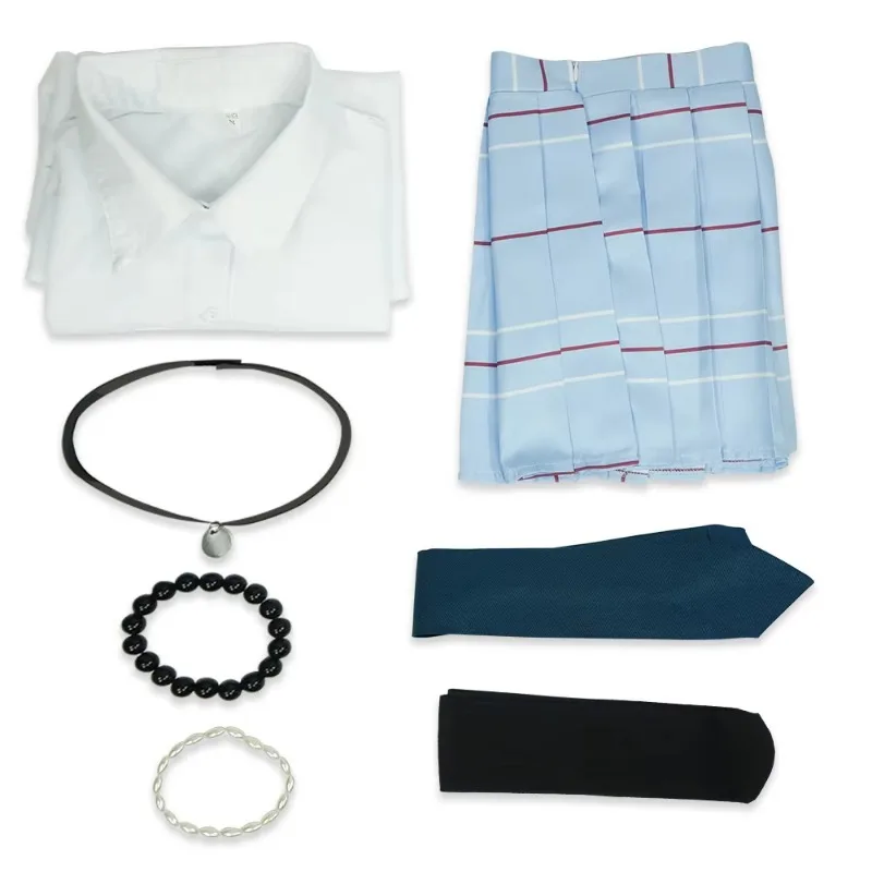 Аниме My Dress-Up Darling Marin Kitagawa Косплей Костюм Школьная форма Юбка Одежда Парик Браслет