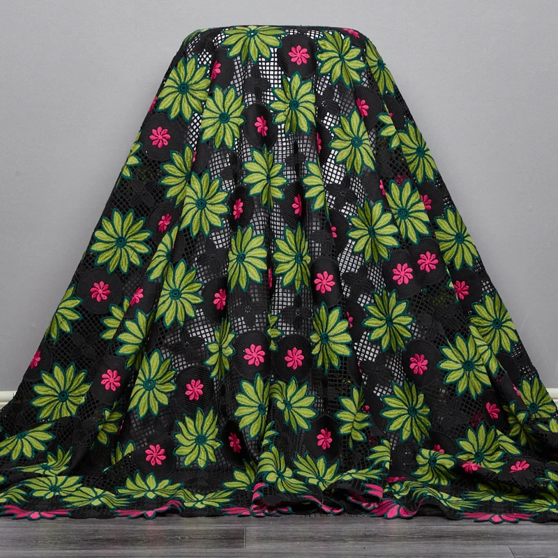 Нигерийский шнур гипюр вышивка кружево 5 ярдов африканская ткань французский