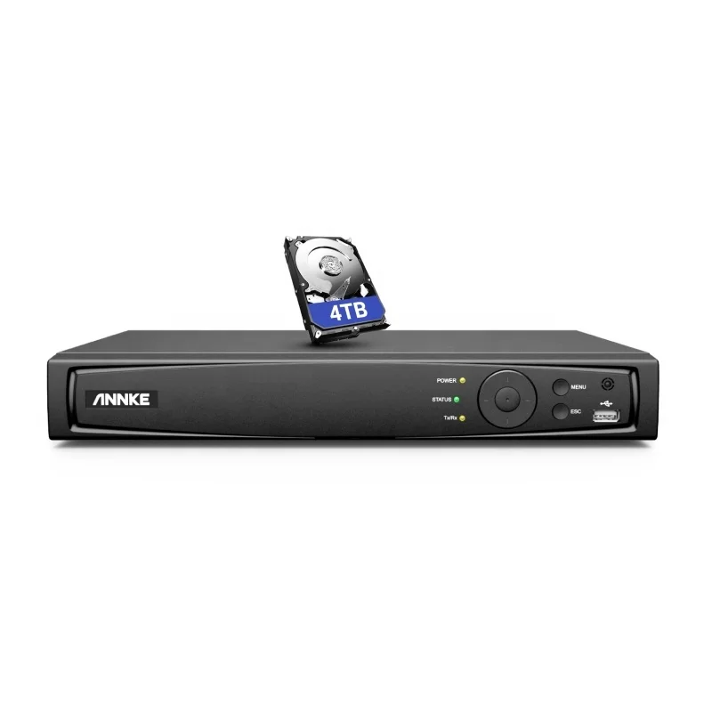 

Сетевой видеорегистратор ANNKE, 4K, 8 каналов, H.265 + POE, NVR, 1SATA, до 6 Тб
