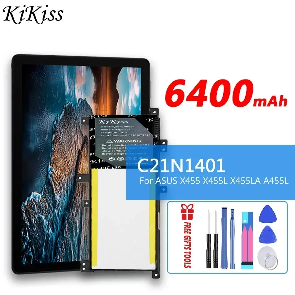 Аккумулятор KiKiss C21N1401 6400 мАч для ASUS X455 X455L X455LA A455L A455LD A455LN F455L X454W X455LD X455DG X455LF