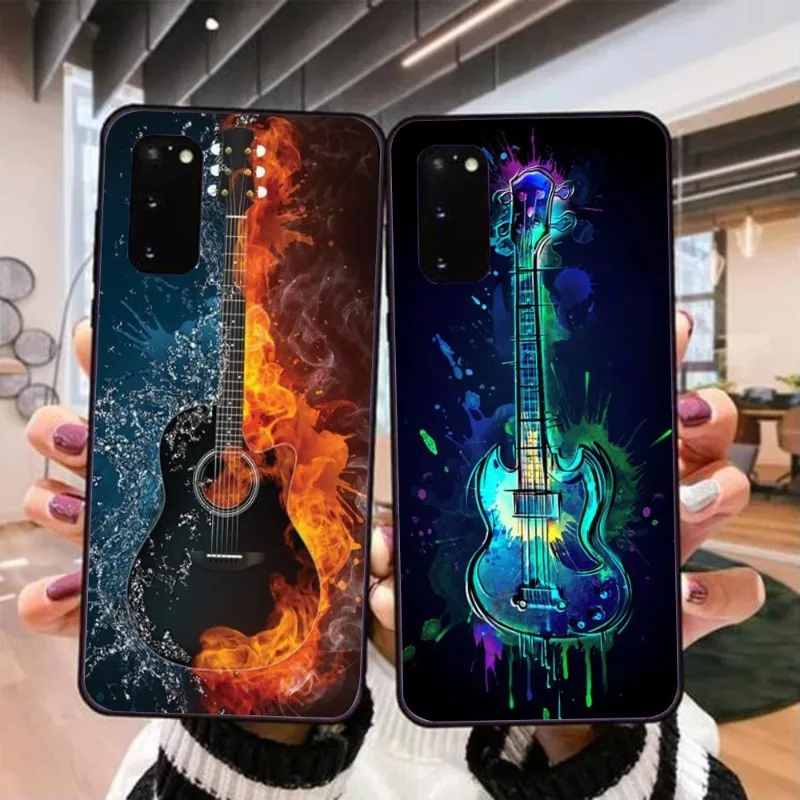 

Guitar Music Phone Case For Realme GT 2 9i 8i 7i Pro X50 X2 C35 C21 C20 C11 C3 Soft Black Phone Cover