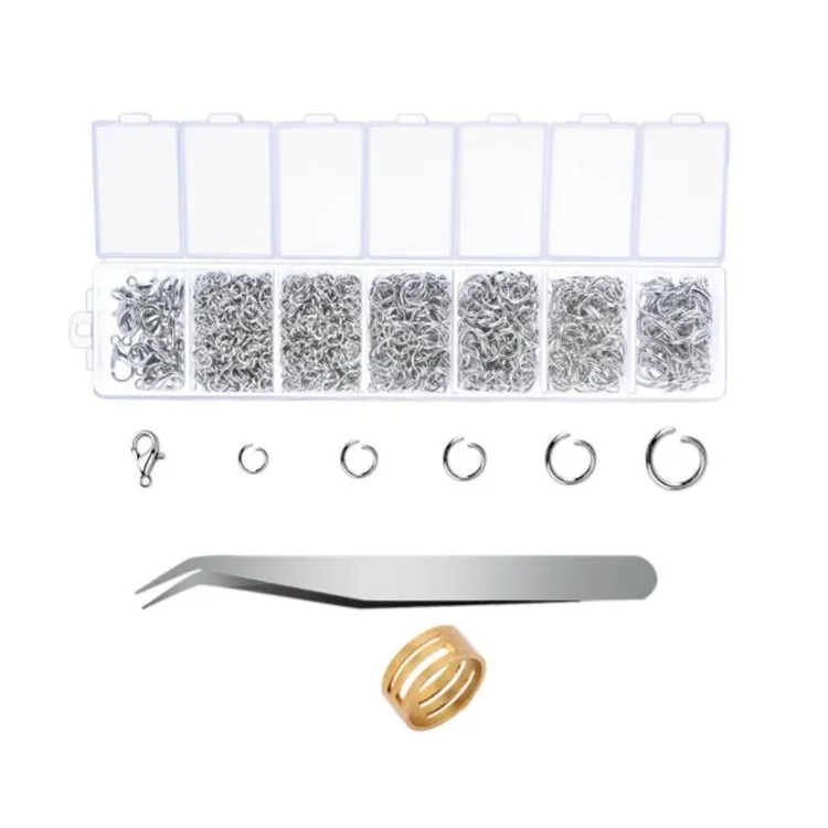 

Lobster Clasp Open Jump Rings Tweezers Pliers Jewelry Making Supplies Kit