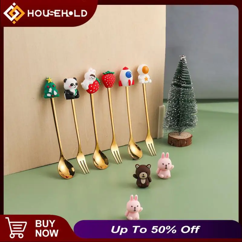 

Animal Spoon Coffee Spoon Stainless Steel Fruit Dessert Fork Milk Ice Cream Spoons Dessert Snack Milk Scoop Watermelon Spoon