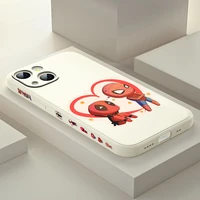 spider man marvel avengers for apple iphone 13 12 mini 11 pro xs max xr x 8 7 6s se plus liquid left silicone soft phone case