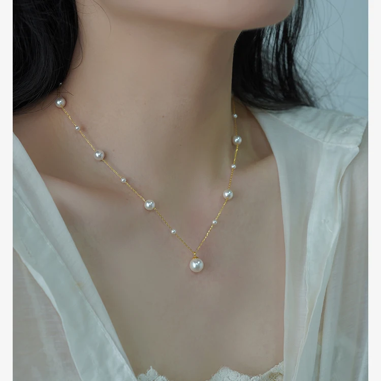  Легкое роскошное высококачественное жемчужное звездное ожерелье из