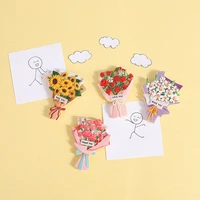 refrigerator stickers creative magnetic stickers magnet 3d simulation food cute refrigerator magnetic sticker bouquet decoration