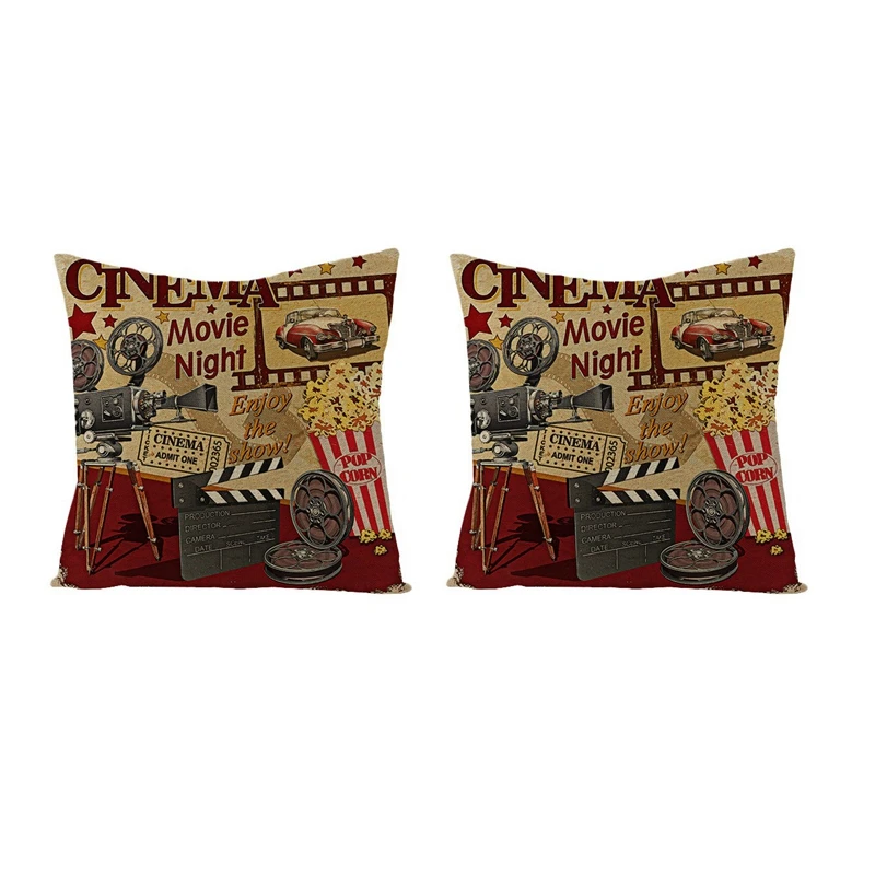 

Retro American Pillowcase Printed Pillow Home Living Room Sofa Printed Pillow P