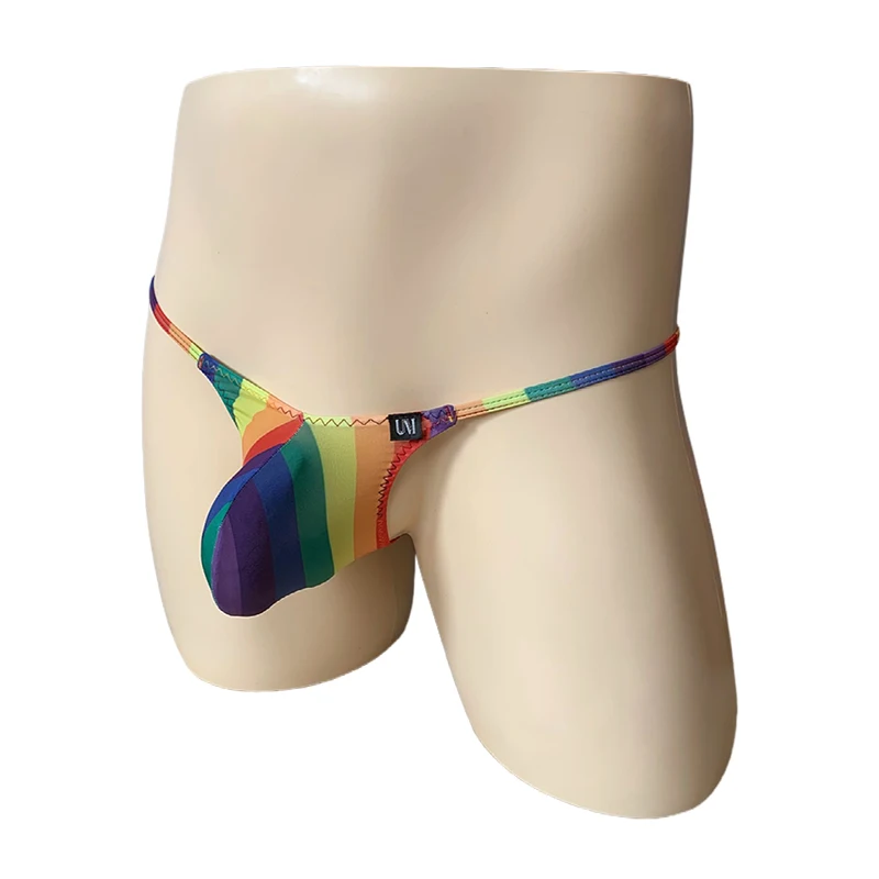 

H0062 Fashion sexy man T pants cool ice silk temptation low waist T-shaped pants