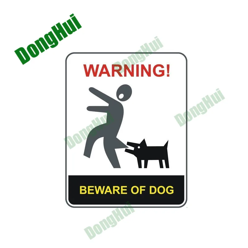 

There is a vicious dog sign sticker inside, beware of a dog warning sign car sticker PVC waterproof notebook door sign sticker