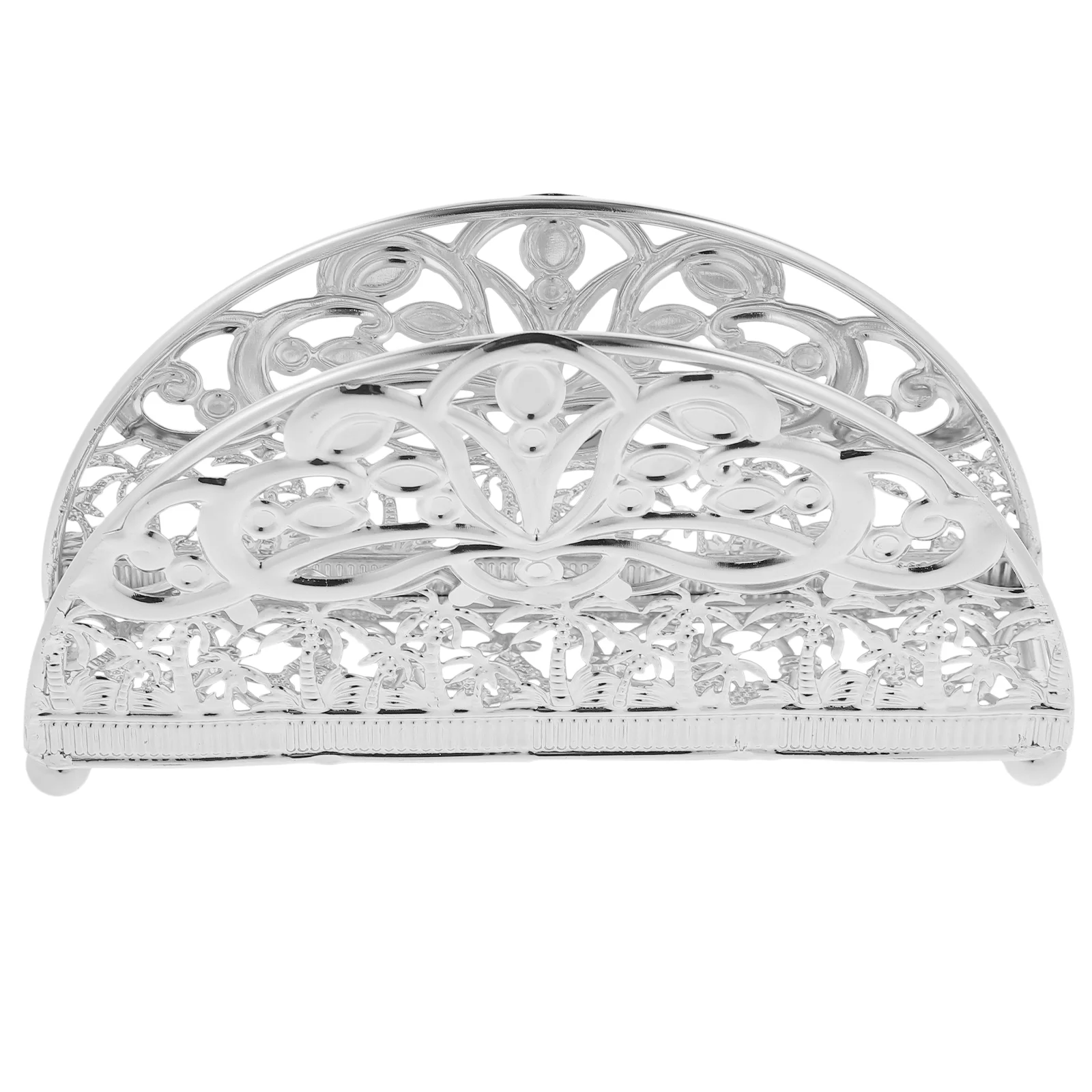 

Western Restaurant Tissue Holder Metal Hollow Vertical Semicircle Napkin Rack