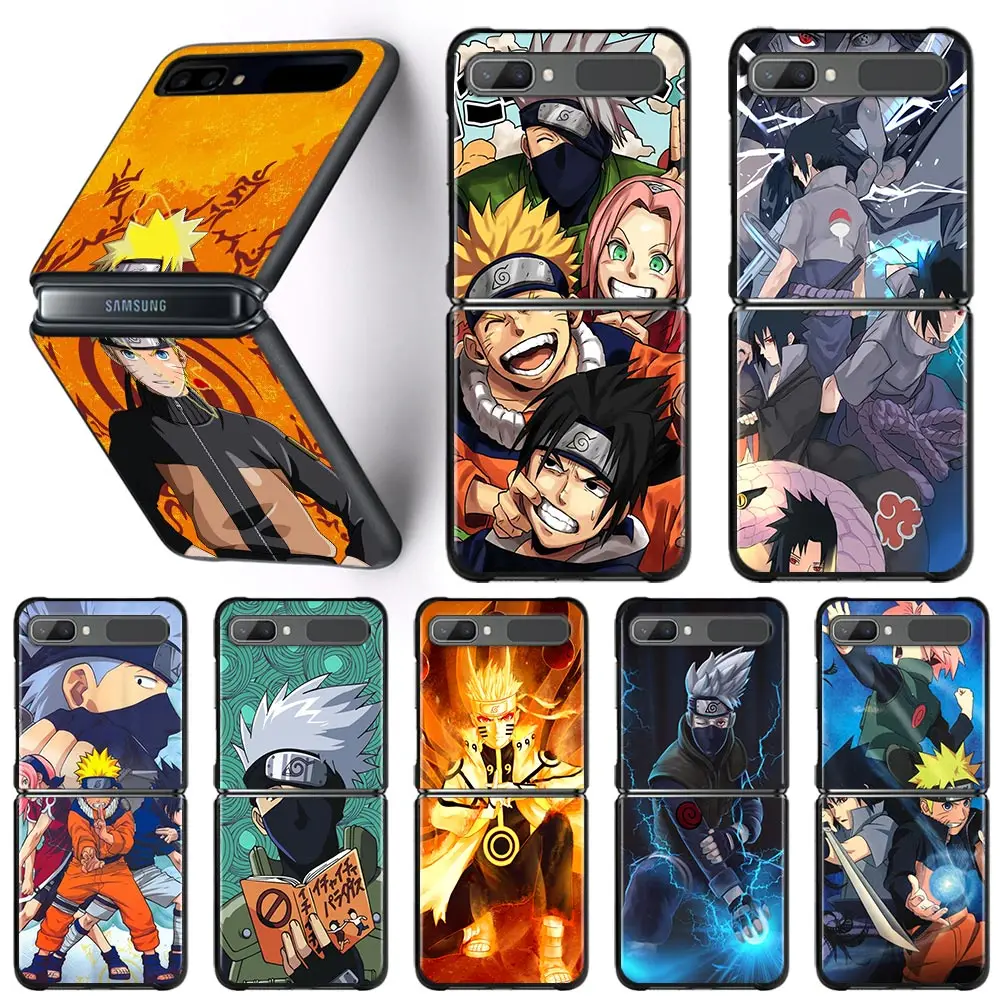 

Phone Case For Samsung Galaxy Z Flip 3 z flip 3 5G Hard pc Cover ZF3 Shockproof Folding Funda Naruto Itachi and Sasuke