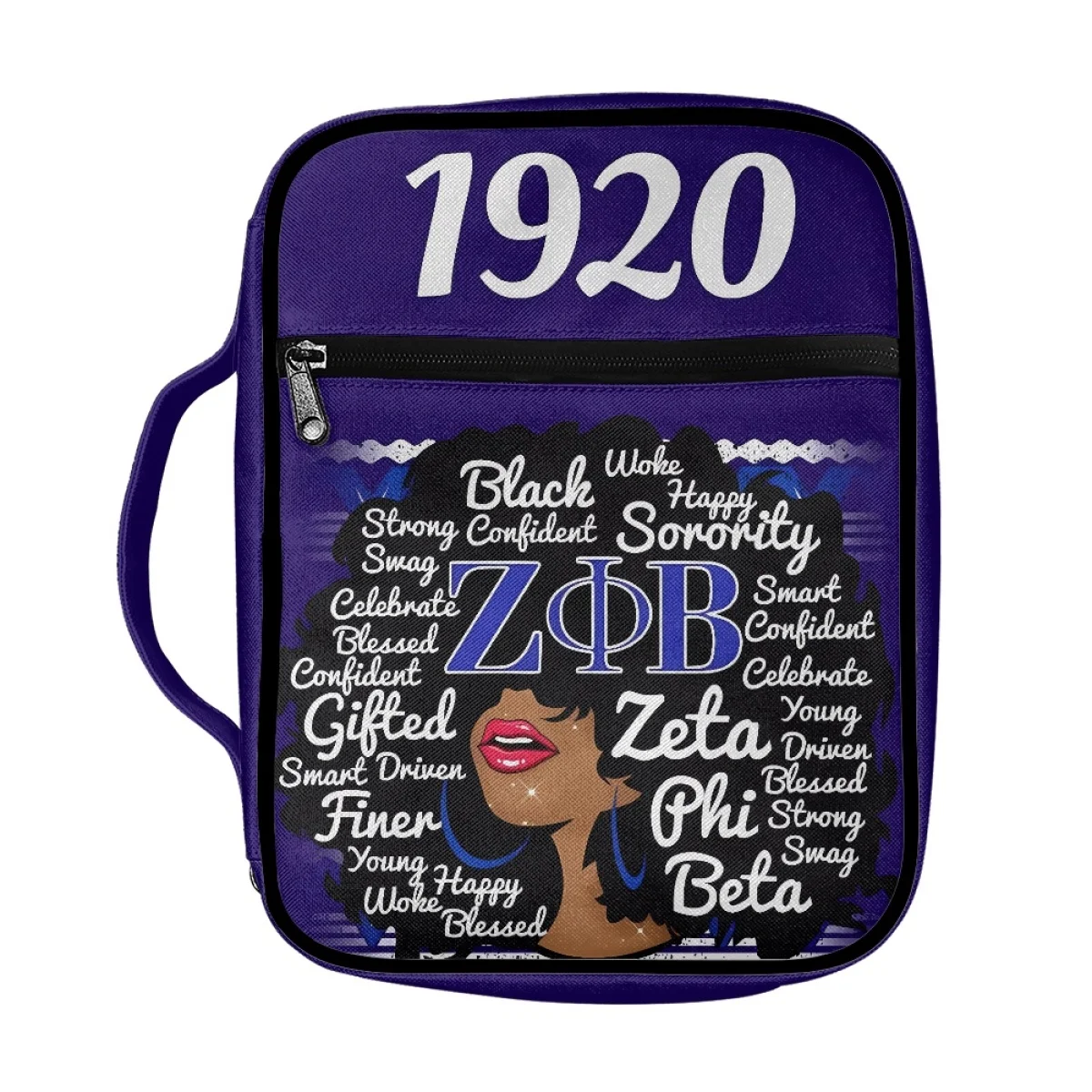 

Zeta Phi Beta 1920 Study Bible Cover Custom Design High Quality Church Verse Bag Men Women Universal Portable Durable Bible Bags