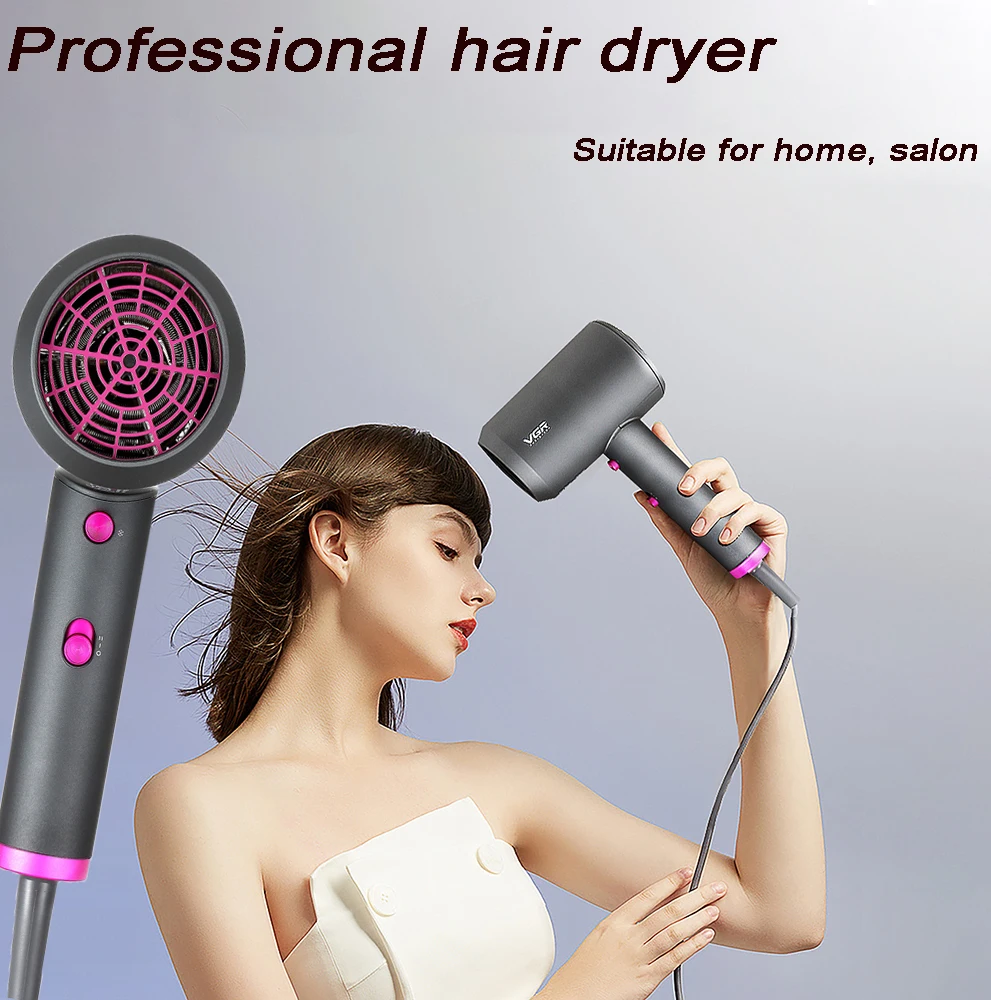 

Фен для волос с отрицательными ионами, мощный профессиональный фен для салона, горячий и холодный воздух, фен для путешествий, Электрически...