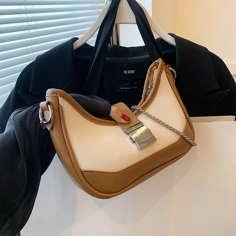 

Luxury Designer Shoulder Armpit Bags for Women 2023 Fashion Trends Chain Underarm Handbag Female Travel The Latest Crossbody Bag
