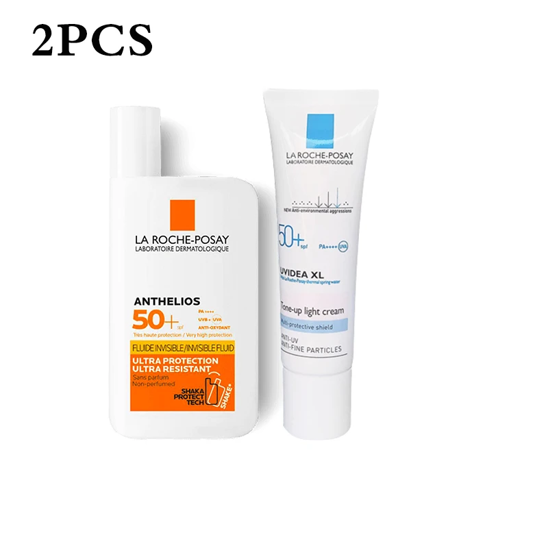 

2PCS La Roche-Posay Physical Sunscreen SPF 50+ Anti-UV Pre-Makeup Cosmetic Isolation Lotion Brighten Antioxidant Anti-Fines 30ml