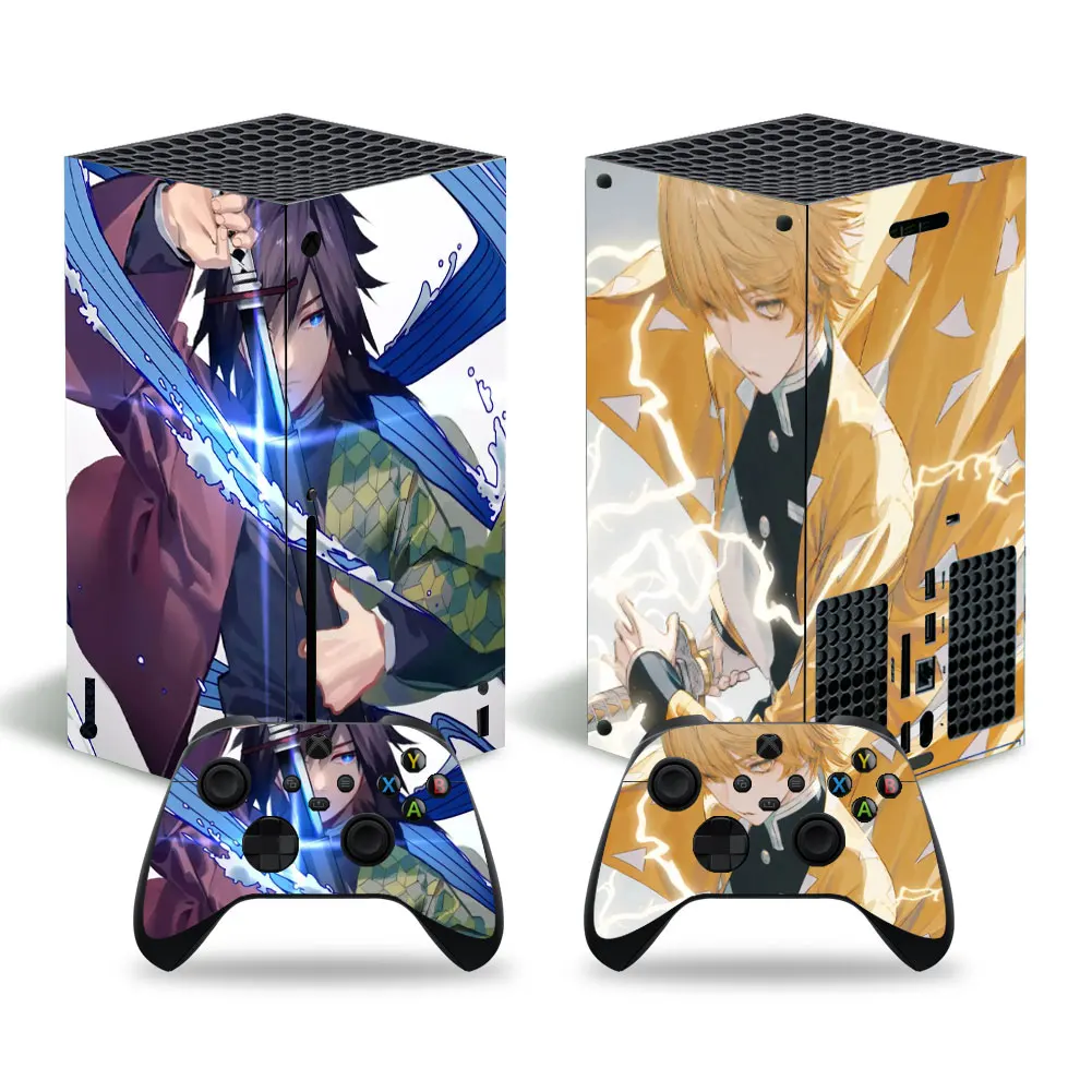 

Demon Slayer Style Skin Sticker Decal Cover for Xbox Series X Console and 2 Controllers Xbox Series X Skin Sticker Viny