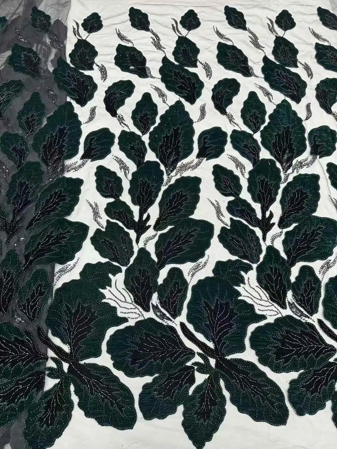 Бархатная кружевная ткань U_Ge5898 для свадебных платьев