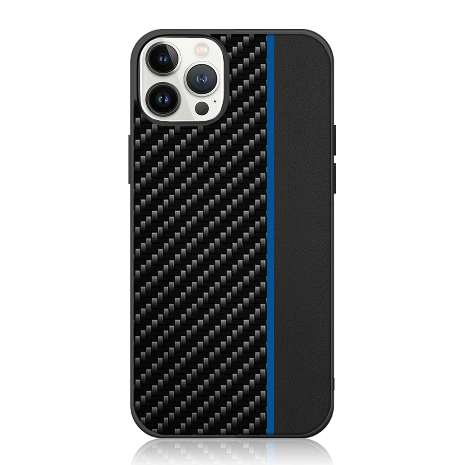 

Ударопрочный чехол ZSHOW для iPhone 13 12 Pro Max, Ультратонкий чехол из углеродного волокна и искусственной кожи с защитой от падения для iPhone 13 12 Pro Max