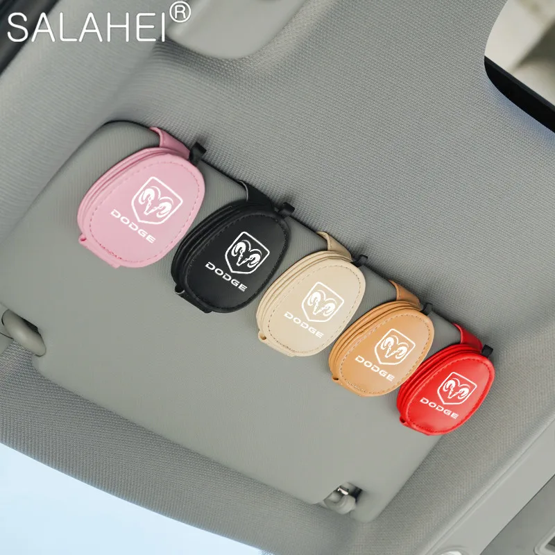 

Car Eyeglass Sunglasses Holder Glasses Storage Clip For Dodge Charger Journey Challenger Ram 1500 Caliber Durango Nitro Interior