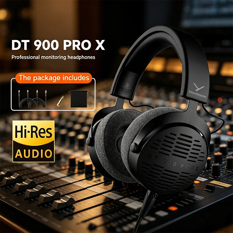 Фото Профессиональные Hi-Fi аудиофильские наушники Beyerdynamic DT 900 PRO X для мониторинга и микширования аудио высокого разрешения №1