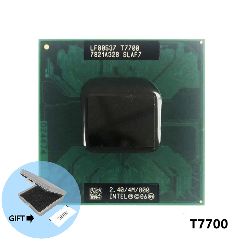 

free shipping laptop core T7700 CPU For Intel T7700 2.40/4M/800 best cpu best quality processor PGA478