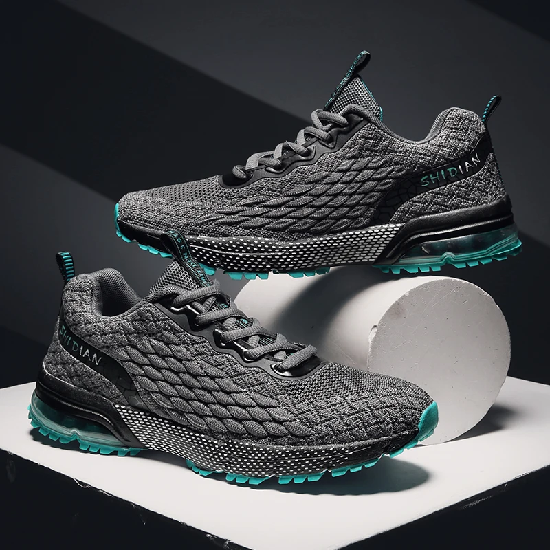 

Men Running Shoes Non-slip Air Cushion Sports Shoes Casual Trainer Shock Absorption Male Sneakers Gym Tennis Athletic Footwear