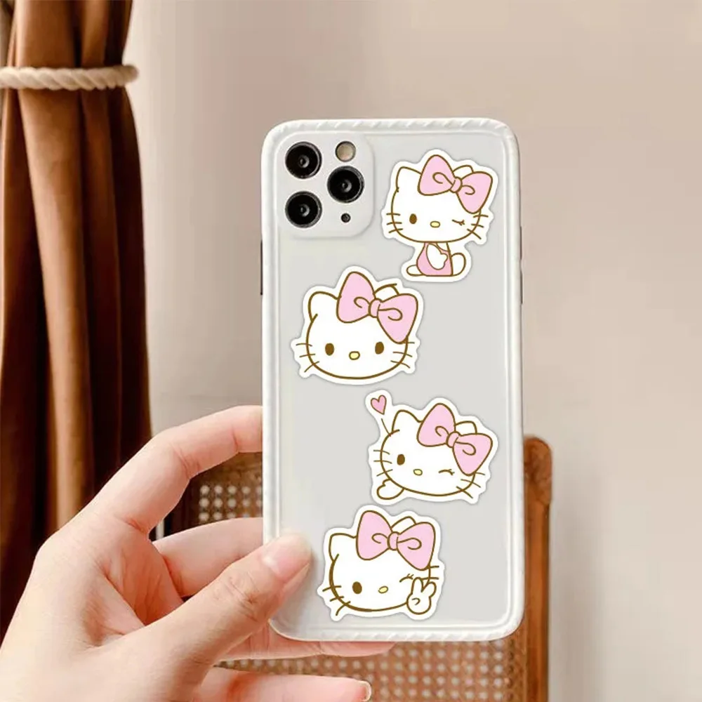 10/20/40pcs Anime Hello Kitty Stickers Kawaii Girls Graffiti Luggage Phone Case Laptop Waterproof Cute Sticker Decals Kids Toy images - 6