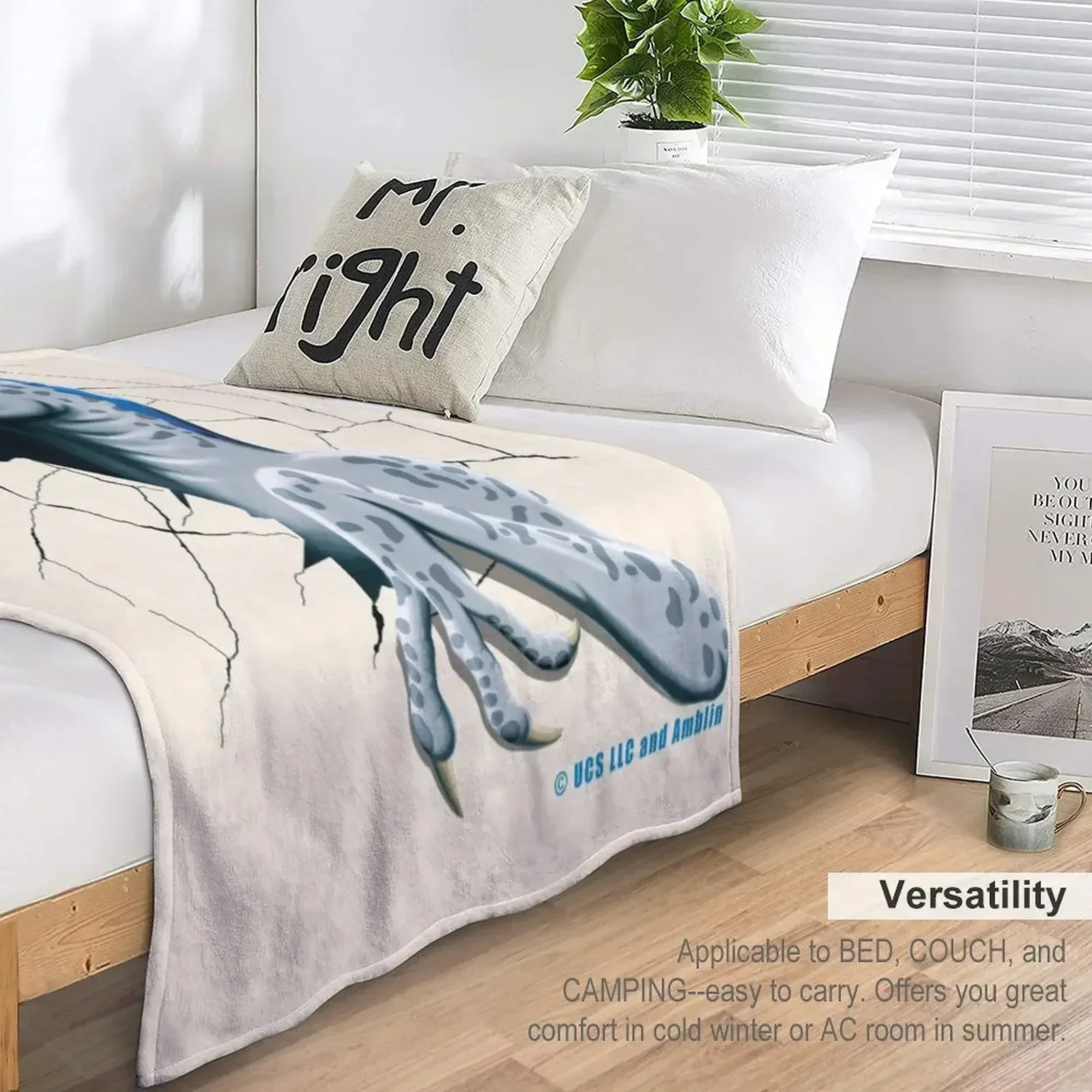 Мир Юрского периода - голубое одеяло для велоцираптора самое мягкое покрывала