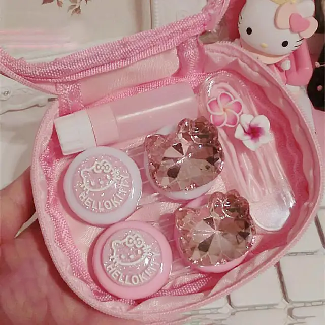 Sanrio Hello Kitty Rhinestones Contact Lens Care Bag
