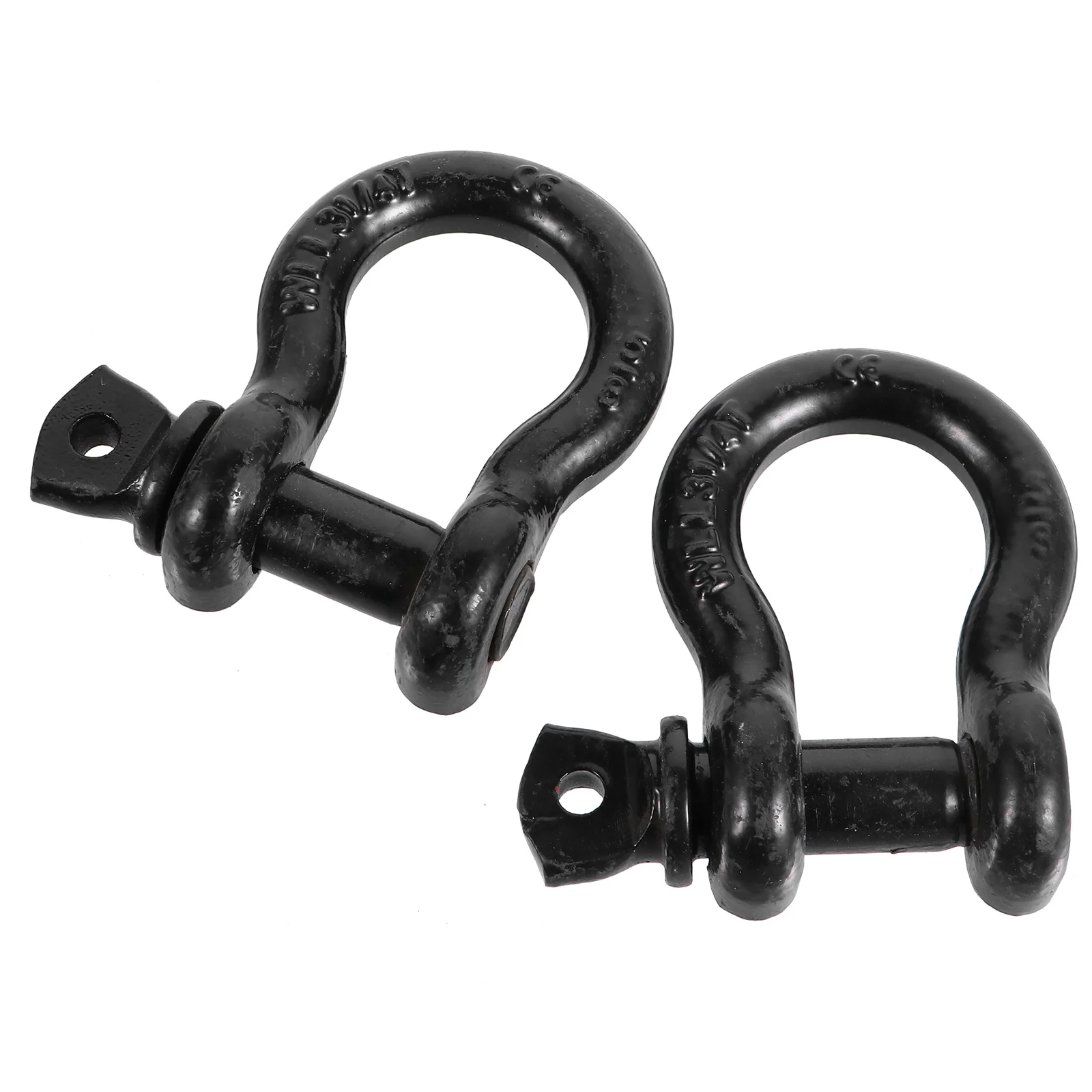 

2 Pcs Tow Strap Hook Bow Shackle Recovery Strap Hook Stainless Towing D- Rings Clevis Shackles Stainless Steel D- Rings