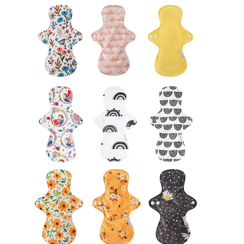 

Reusable Menstrual Cloth Cotton Pads Sanitary Soft Pads Napkin Washable Waterproof Panty Liners Feminine Hygiene Pads Random