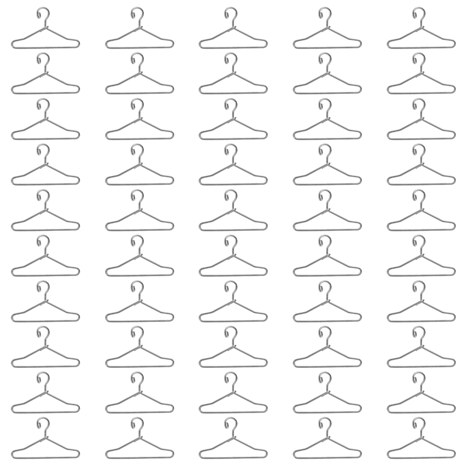 

50 шт./лот аксессуары для кукол Мини Черный Серебряный гардероб кукольный домик платье Одежда Пластиковые Вешалки Одежда для куклы Барби дет...