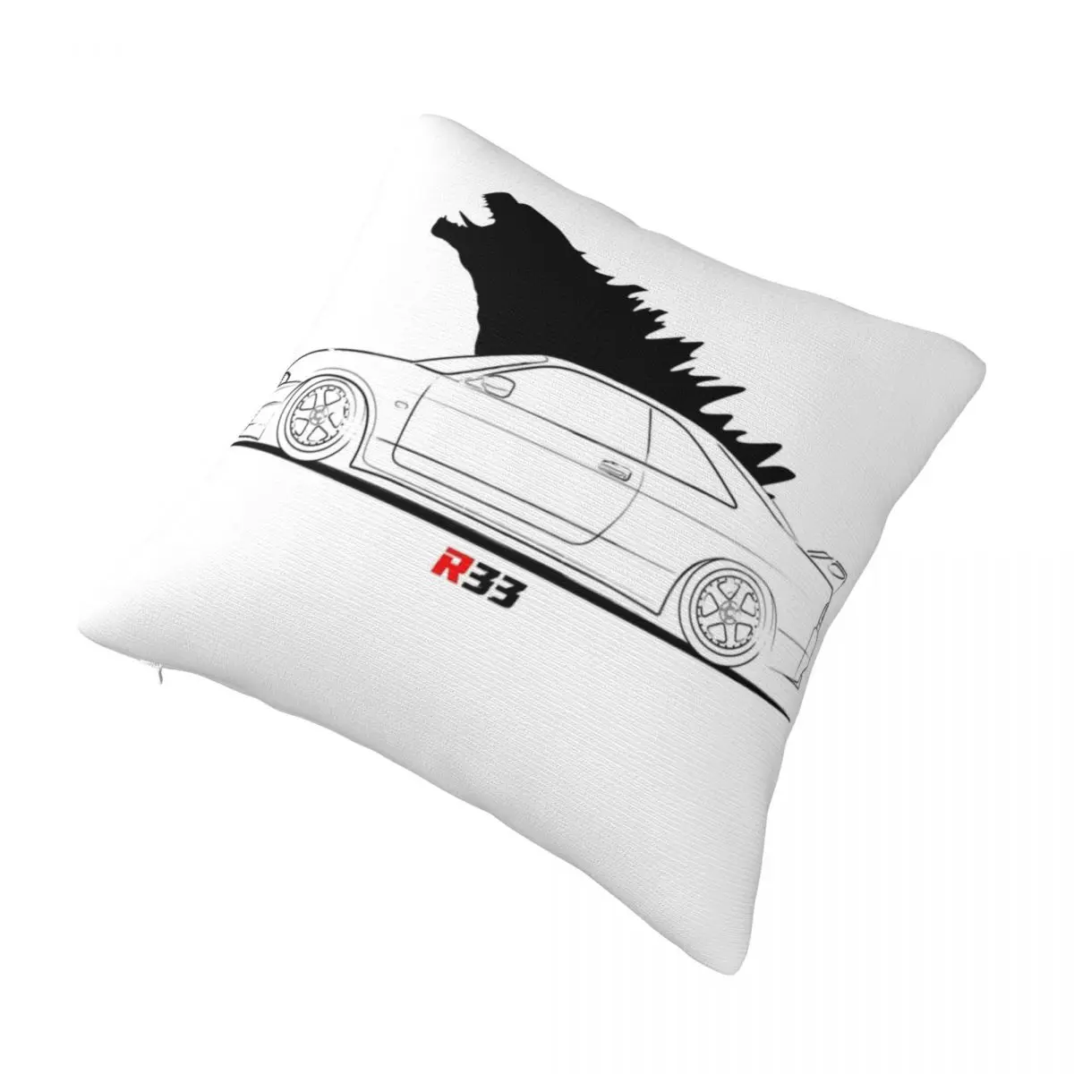 

R 33 JDM Skyline Square Pillowcase Polyester Pillow Cover Velvet Cushion Decor Comfort Throw Pillow For Home Bedroom