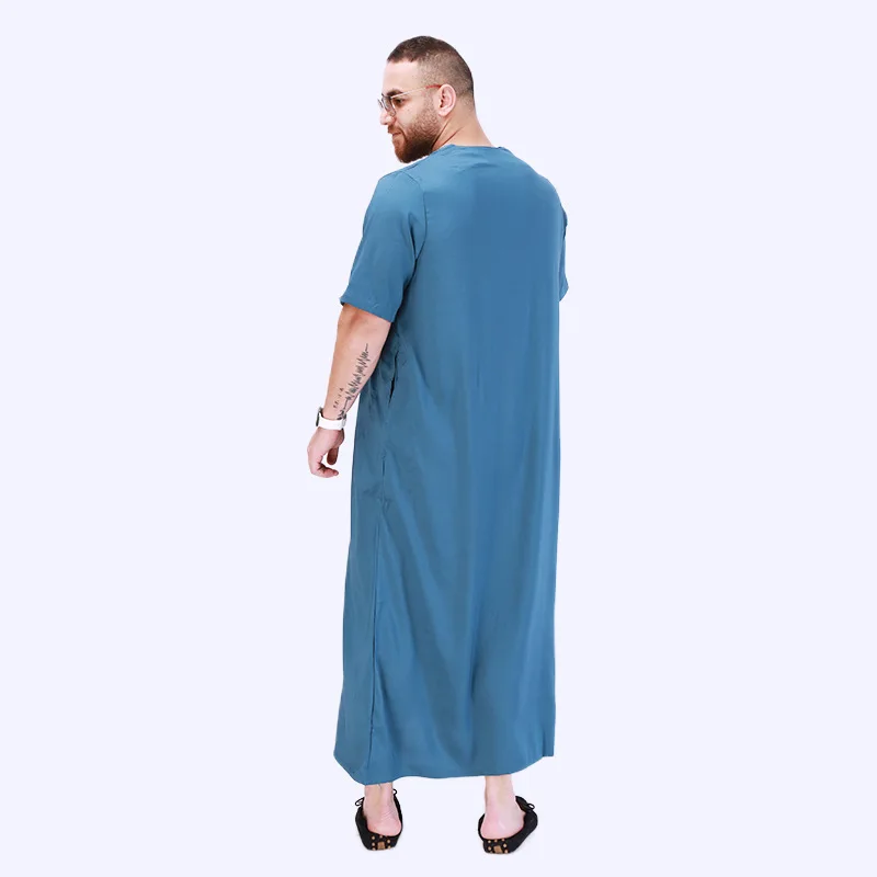 Muslim Men Clothing Abaya Tenue Musulmane Pour Homme Kaftan Jubba Thobe Looser Casual Dubai Saudi Arabia Robe Islamic Habits Eid