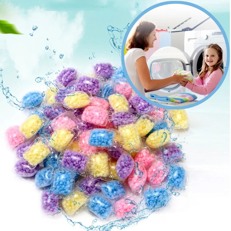 

10Pcs Laundry Scent Beads Granule Clean Clothing Increase Aroma Refreshing Supple Water Soluble Aromatherapy Burst