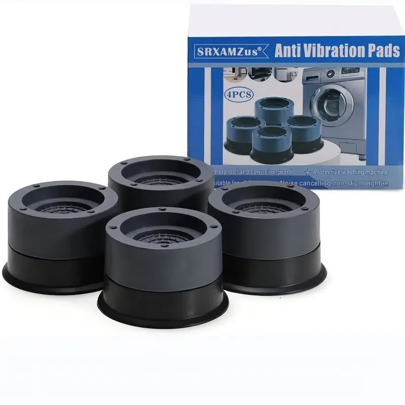 

Anti Vibration Pads, Washing Machine Base Foot Pads, Non Slip Heighten Shock And Noise Cancelling Mat For Washer And Dryer Machi
