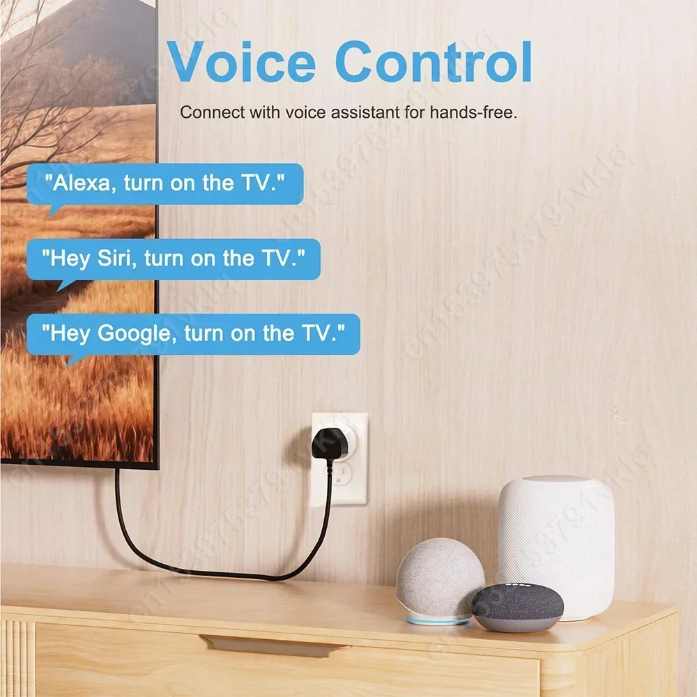 Matter Smart Plug США Mini Wi-Fi Socket 10A Розетка для бытовой техники Приложение Дистанционное