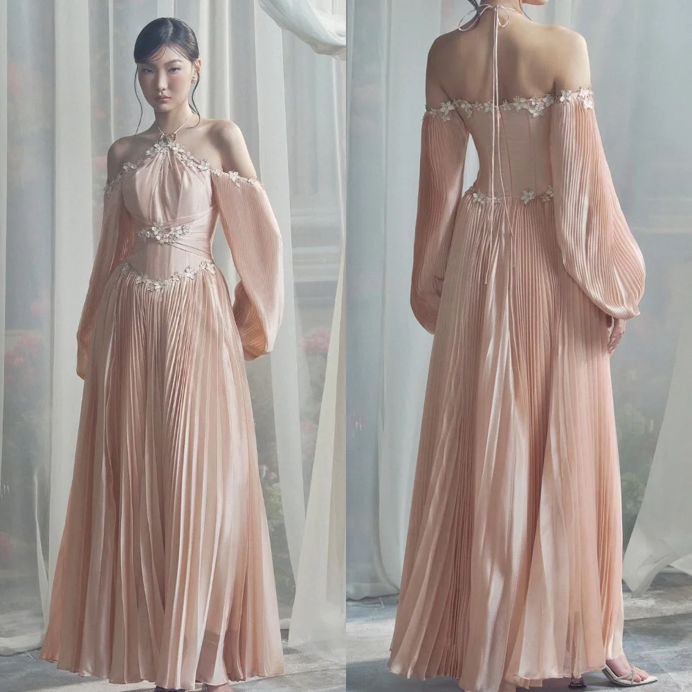 Индивидуальные повседневные шифоновые плиссированные платья трапециевидной