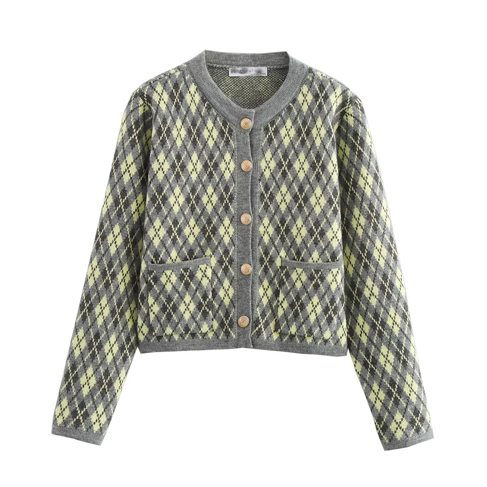 2024 осенне-зимние новые поступления женский модный вязаный кардиган с