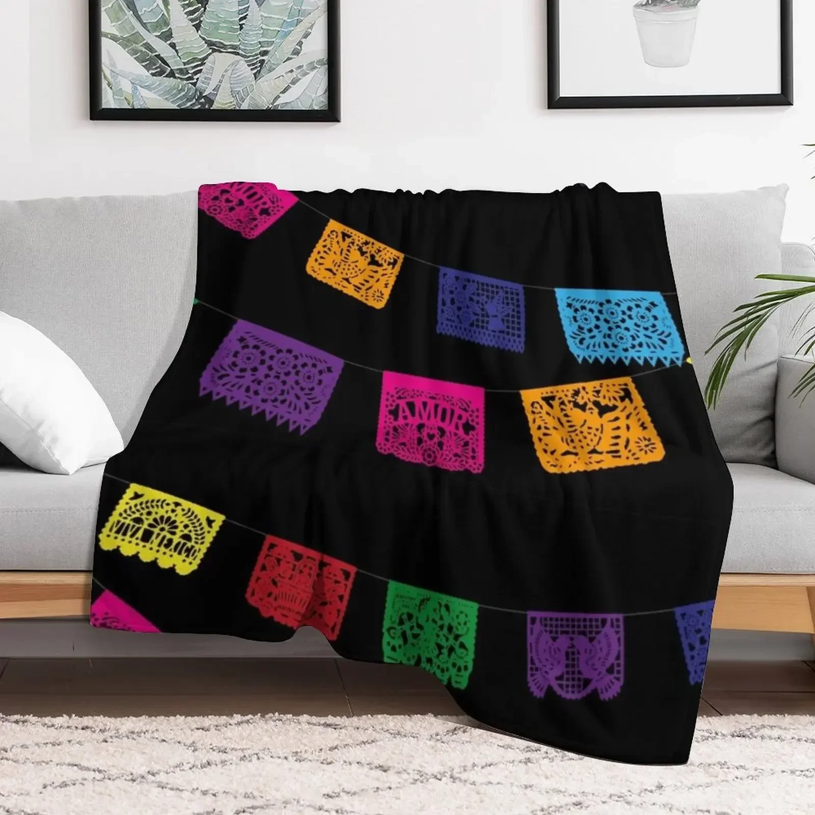 Papel picado мексиканский баннер фиеста украшения для вечеринок ручной работы узкие