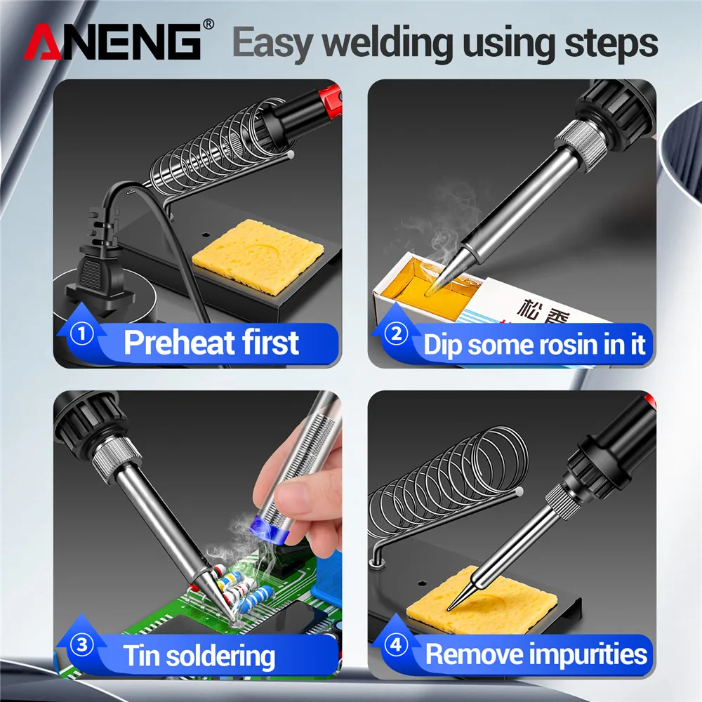 Паяльник ANENG SL105 цифровой с регулируемой температурой 520C