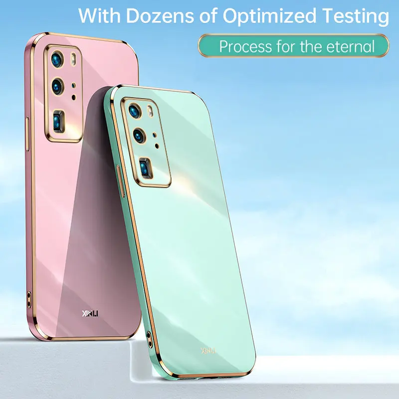 

Huawei P40 Pro ELS NX9 N04 Case Shiny Plating Silicone TPU Bumper Shockproof Soft Back Cover Case for Huawei P40 ANA-NX9 ANA-LX4