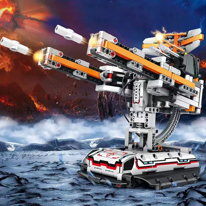 

Star Revenge Plan Military Personnel Carrier Building Block Anti-Aircraft Gun War Model Bricks With Motor Toys For Kid Gift MOC