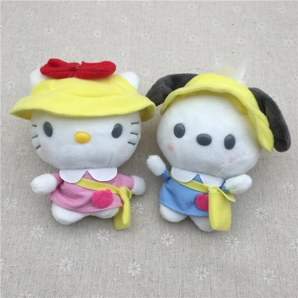 

Hello Kt Key Chains Sanrio Kuromi Dolls Kawaii 12Cm Cinnamoroll Wedding Doll Small Melody Decorative Gifts for Childrens