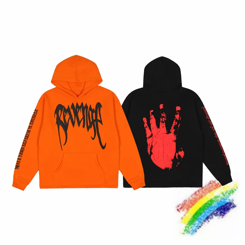 

Foam Palm Printing Revenge Hoodie Men Women 1:1 Top Quality Hooded XXXtentacion Pullover Streetwear Revenge Sweatshirts