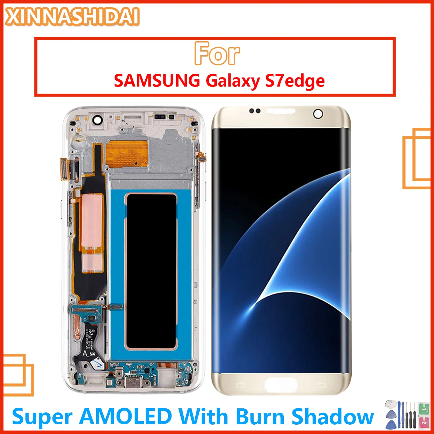 Дисплейный модуль (дисплей + сенсор) для смартфона SAMSUNG Galaxy S7 Edge цвет рамки